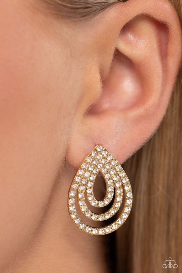 Paparazzi Red Carpet Reverie - Gold Earring