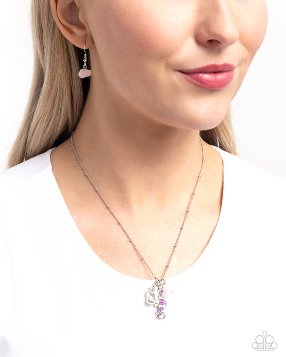 Paparazzi Seahorse Shimmer - Purple Necklace