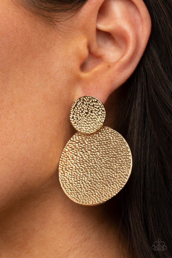 Paparazzi Refined Relic - Gold Earrings