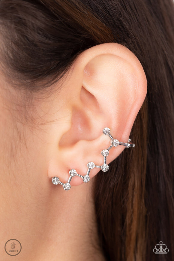 Paparazzi Clamoring Constellations - White Earring