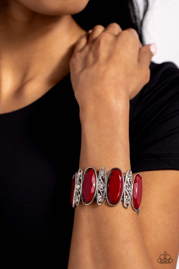 Paparazzi Saturated Sparkle - Red Bracelet