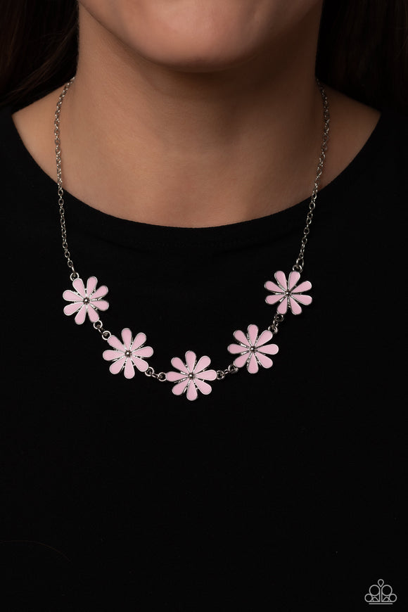 Paparazzi Flora Fantasy - Pink Necklace