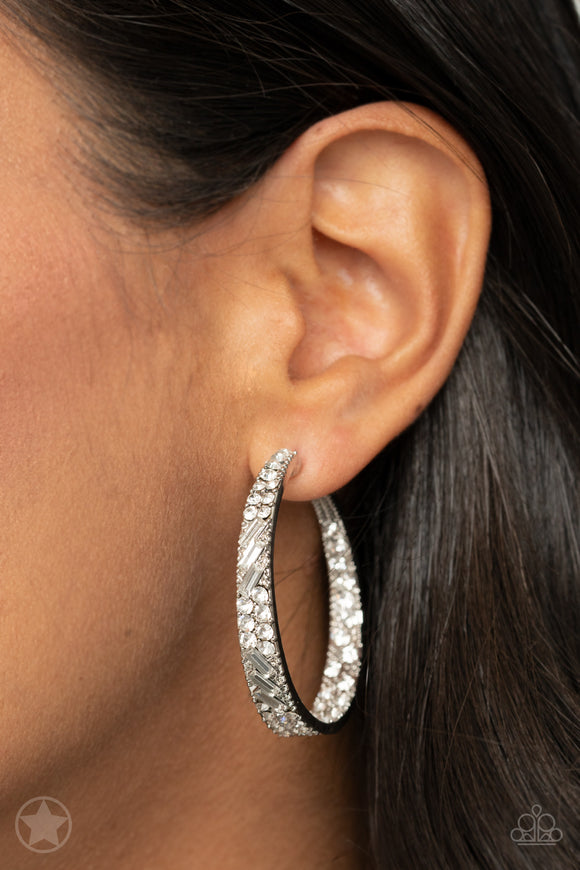Paparazzi GLITZY By Association - White Earrings