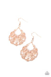 Paparazzi Frilly Finesse - Rose Gold Earrings