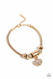 Paparazzi Suitor Sequence - Gold Bracelet