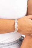 Paparazzi Boundless Behavior - White Bracelet