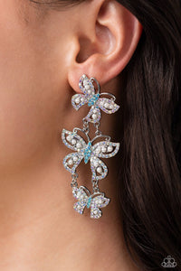 Paparazzi Fluttering Finale - Multi Post Earrings