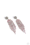 Paparazzi A Toast To You - Pink Post Earrings