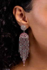 Paparazzi A Toast To You - Pink Post Earrings