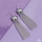Paparazzi Dreaming of TASSELS - Silver Earring