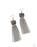Paparazzi Dreaming of TASSELS - Silver Earring