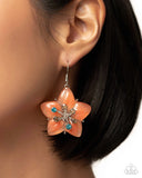 Paparazzi Summer Sprigs - Orange Earrings