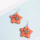 Paparazzi Summer Sprigs - Orange Earrings