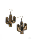 Paparazzi Western Worth - Brass Earrings