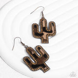 Paparazzi Western Worth - Brass Earrings