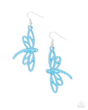 Paparazzi Dapper Dragonfly - Blue Earring