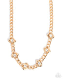 Paparazzi Square Silhouette - Gold Necklace