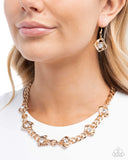Paparazzi Square Silhouette - Gold Necklace