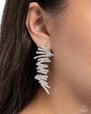 Paparazzi Scattered Surety - White Earring