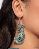 Paparazzi Prized Peacock - Green Earring