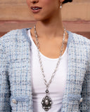 Paparazzi Vintage Selfie - White Necklace
