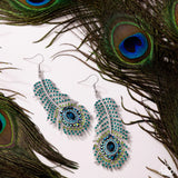 Paparazzi Prized Peacock - Green Earring