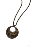 Paparazzi Texture Trio - Brass Necklace