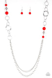 Paparazzi Modern Motley - Red Necklace