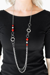 Paparazzi Modern Motley - Red Necklace