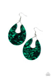 Paparazzi Pool Hopper - Green Earrings