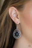 Paparazzi Stone Story - Black Earrings