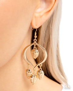 Paparazzi Leafy Landmark - Gold Earring