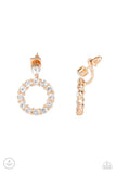 Paparazzi Diamond Halo - Gold Earrings