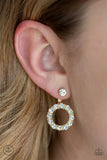 Paparazzi Diamond Halo - Gold Earrings