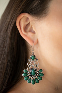 Paparazzi Paradise Parlor - Green Earrings