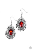 Paparazzi Regal Razzle - Red Earrings