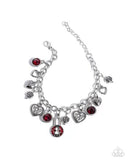 Paparazzi Luxurious Locks - Red Bracelet