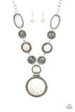 Paparazzi Sedona Drama - White Necklace