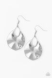 Paparazzi Ruffled Refinery - Silver Earrings