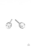 Paparazzi Dainty Decor - White Earring
