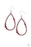 Paparazzi Diva Dimension - Red Earrings
