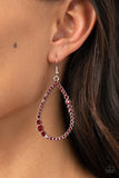 Paparazzi Diva Dimension - Red Earrings
