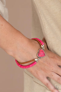 Paparazzi Charmingly Country - Pink Bracelet
