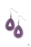 Paparazzi Beaded Bonanza - Purple Earrings