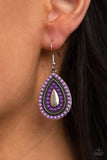 Paparazzi Beaded Bonanza - Purple Earrings