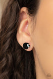 Paparazzi Modest Motivation - Black Earring