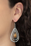 Paparazzi Teardrop Torrent - Brown Earring