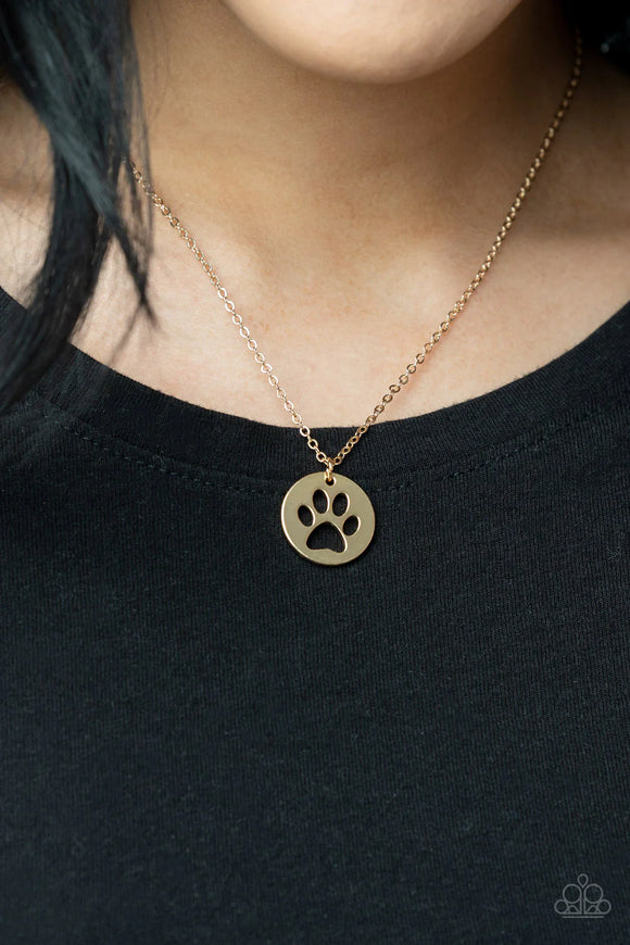 Paparazzi Think PAW-sitive - Gold Necklace