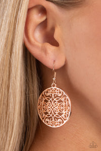 Paparazzi Dubai Décor - Rose Gold Earring