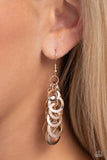 Paparazzi Closed Circuit Sass - Rose Gold Earring